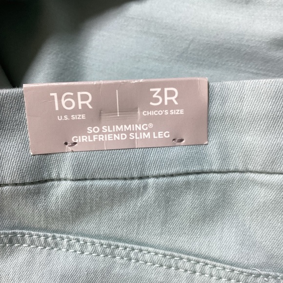 Chico's So Slimming Girlfriend Slim Leg Ankle Jeans Stretch - Picture 11 of 14